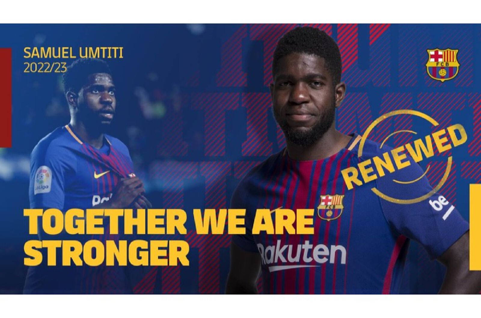 ผี ซดแห้ว! บาร์ซ่า คอนเฟิร์มต่อสัญญา อุมติตี้ ถึง 2023