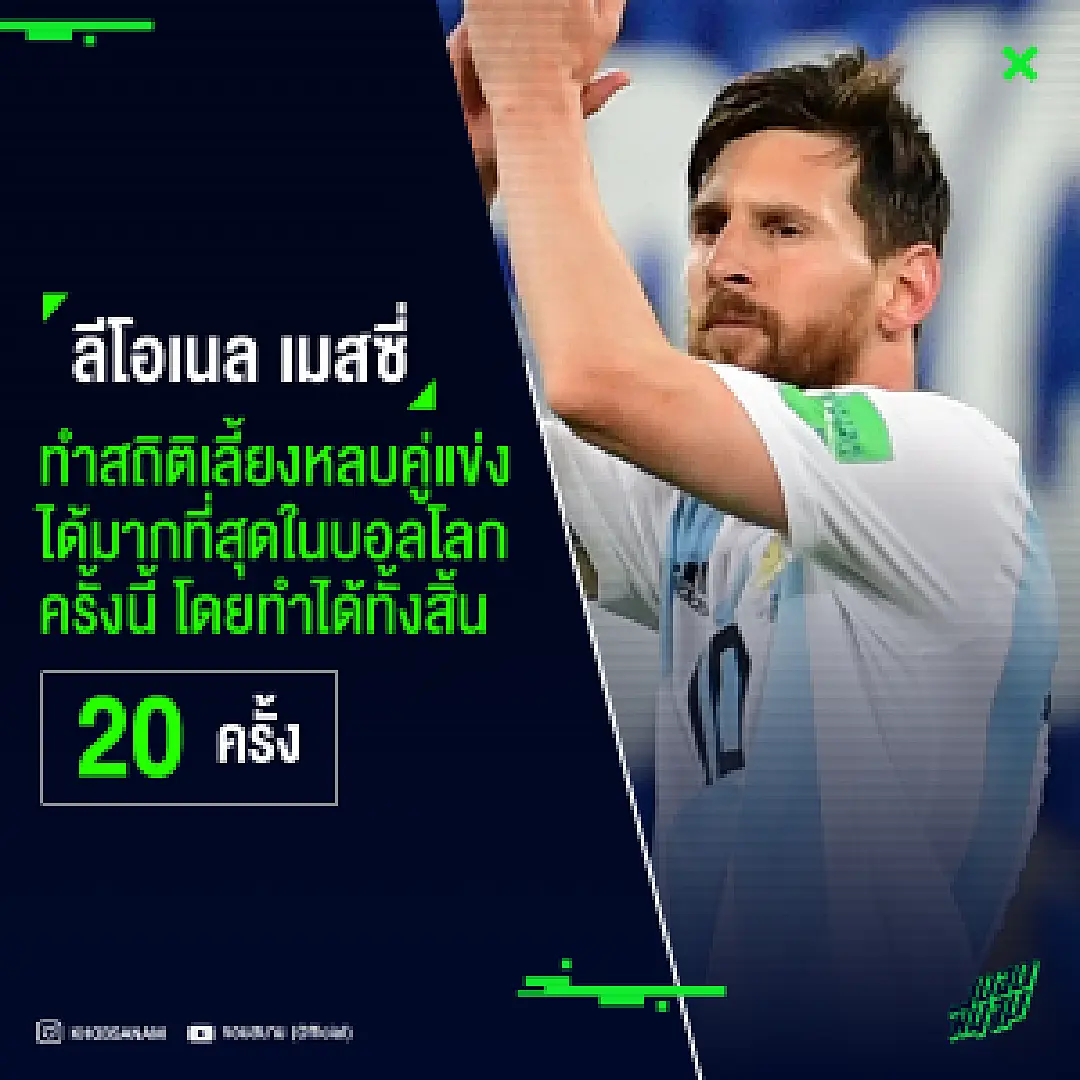 เมสซี่ ทำสถิติเลี้ยงหลบคู่แข่งได้มากที่สุดในบอลโลกครั้งนี้