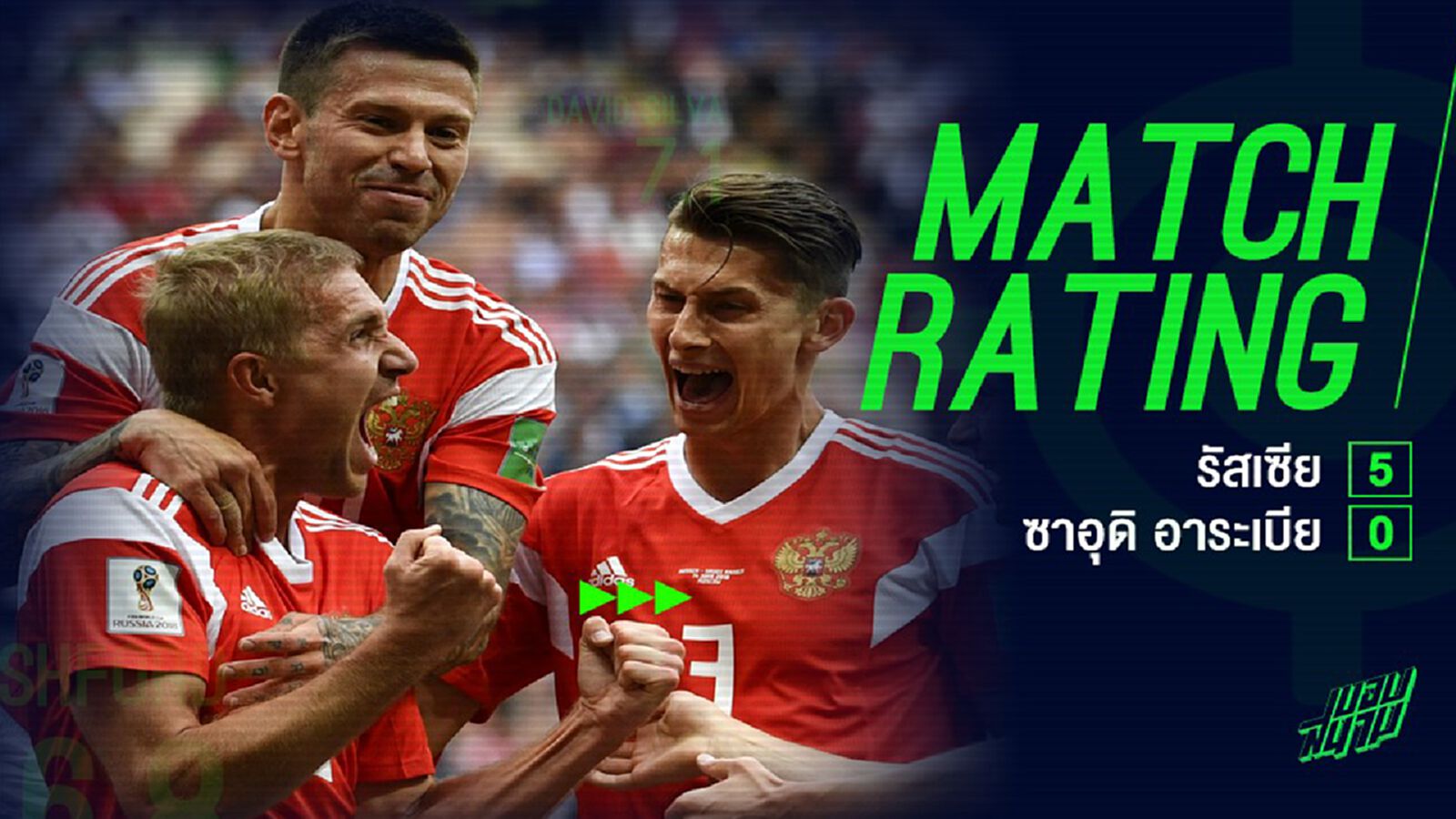 หมีขาว เฟี้ยวฟ้าว!เช็คเรตติ้ง รัสเซีย ถล่ม ซาอุ เปิดหัว เวิลด์ คัพ
