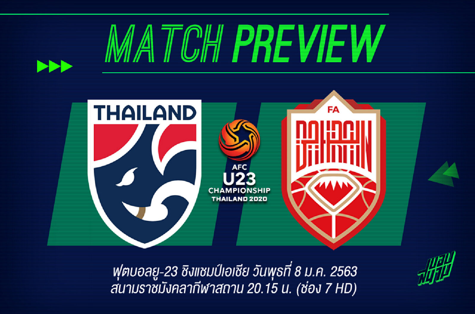 ประเดิมชิงแชมป์เอเชีย! สุภโชค,ศุภณัฏฐ์ นำทัพช้างศึกU23 ฟัด บาห์เรน