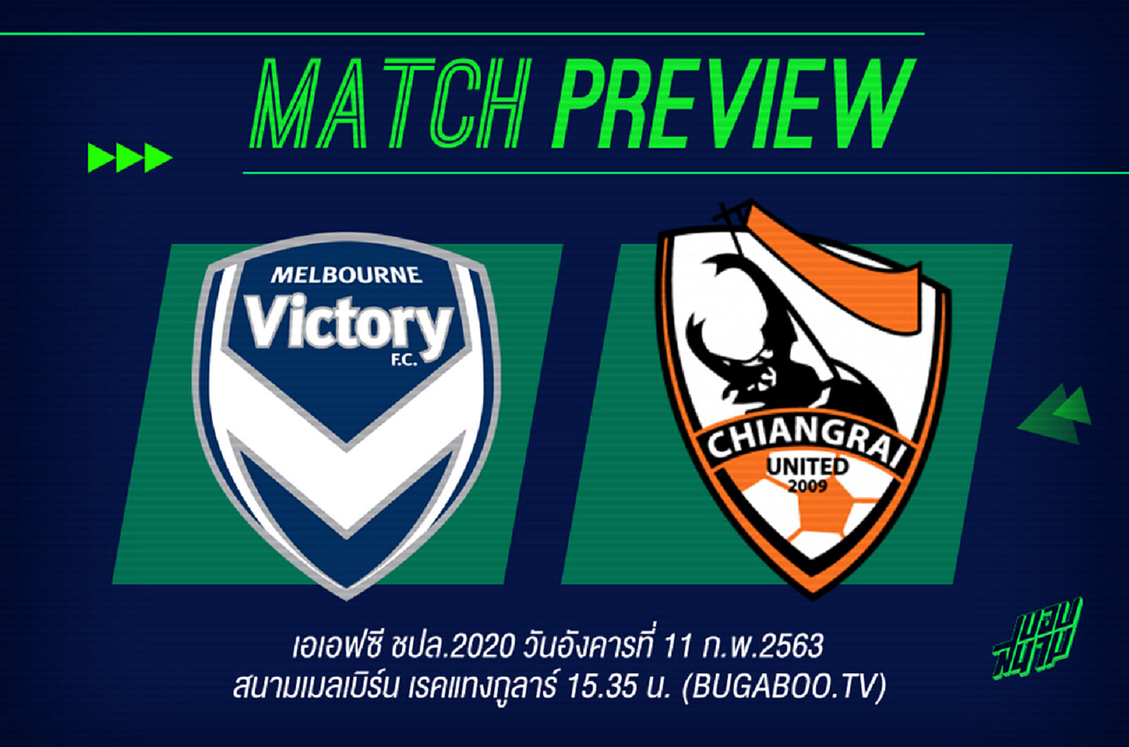 เชียงราย ประเดิมสนาม ACL 2020 บิลล์,เฟย นำทัพบุกรังเมลเบิร์น