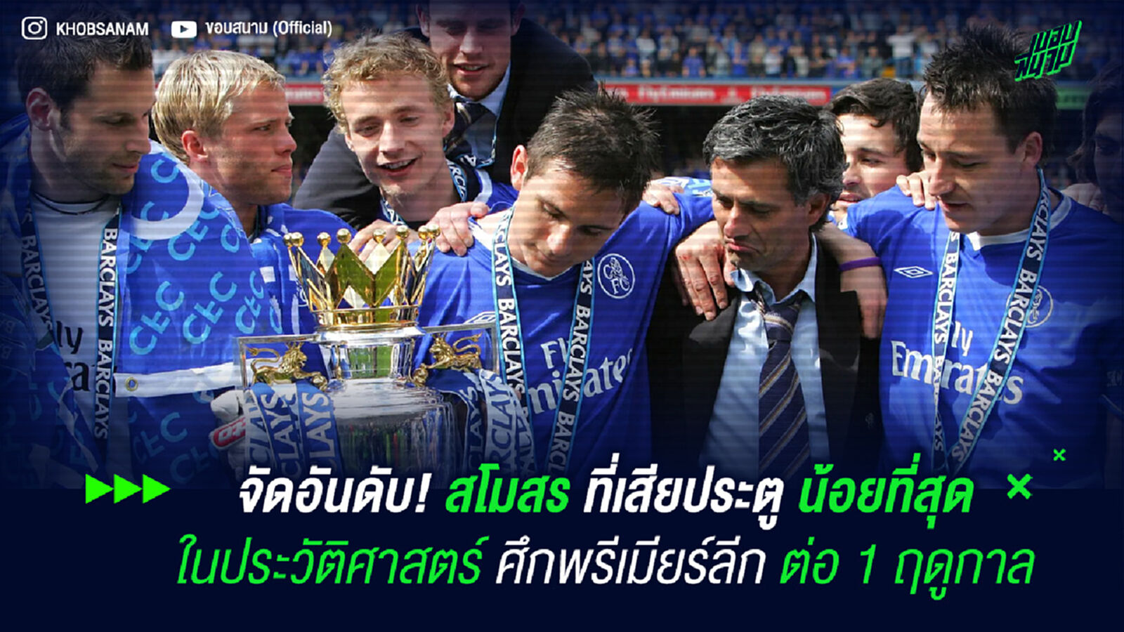 จัดอันดับ! สโมสรที่เสียประตูน้อยที่สุด ในประวัติศาสตร์ศึกพรีเมียร์ลีก อังกฤษ ต่อ 1 ฤดูกาล