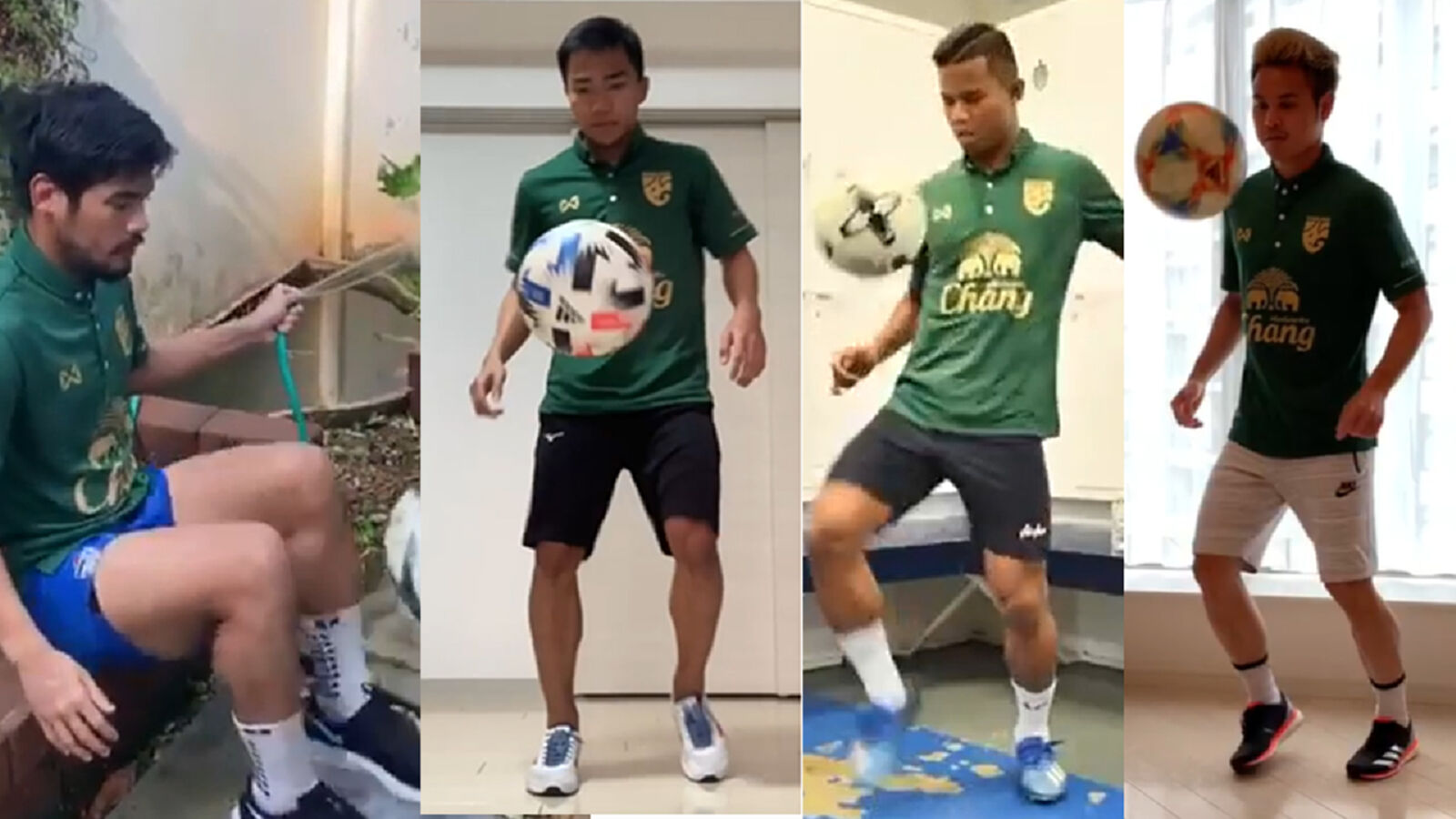 รวมคลิปนักเตะดังโชว์สกิล อยู่บ้านไม่เบื่อ #homefootballchallenge!!