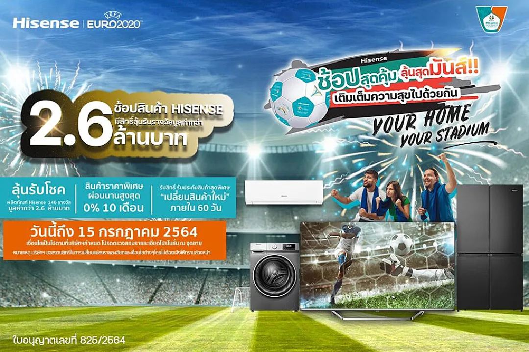 เชียร์ฟุตบอล EURO2020 ไปกับ Hisense