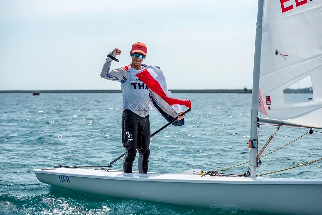 “ดาวิน ฌู” ผงาดคว้าเหรียญทองเรือใบซีเกมส์ ILCA 4 ชาย