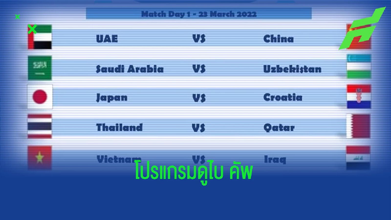 เปิดโปรแกรม "ดูไบ คัพ 2022" ทัพช้างศึก U23 ดวลกาตาร์, โครเอเชีย สิ้นเดือนนี้