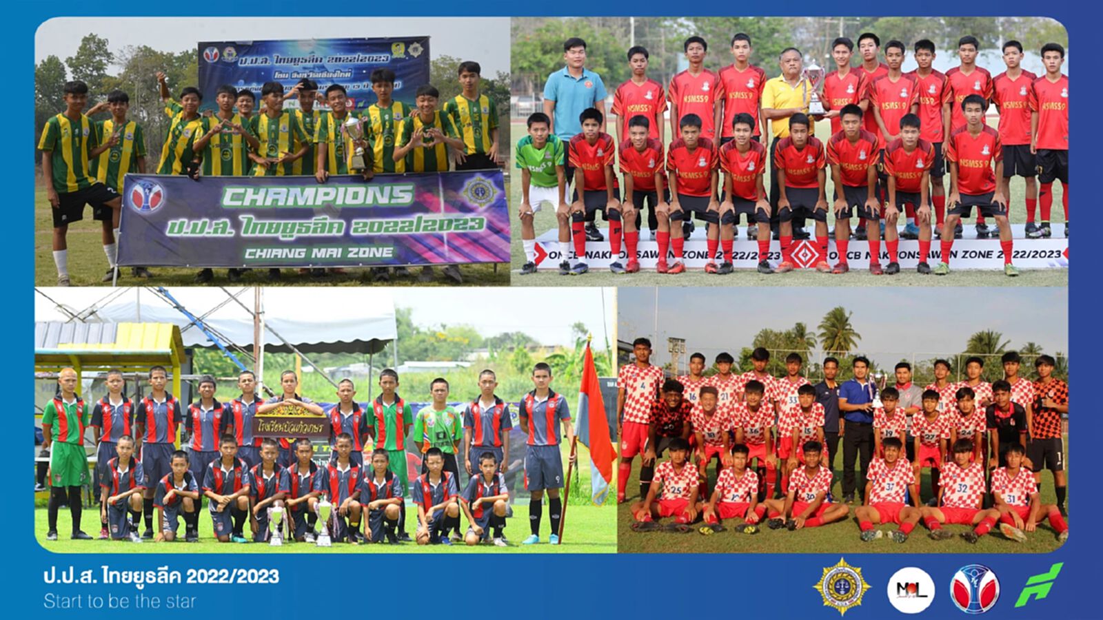 จบแล้ว 5 โซน! สรุปแชมป์ ป.ป.ส. ไทย ยูธ ลีค โซนต่างๆ ที่ผ่านเข้าไปชิงแชมป์ประเทศไทย