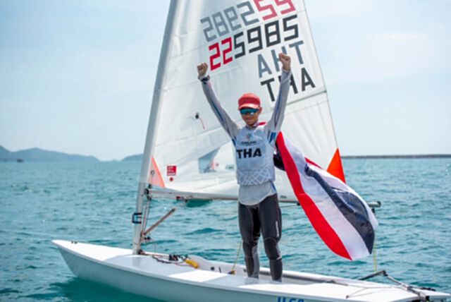 “ดาวิน ฌู” ผงาดคว้าเหรียญทองเรือใบซีเกมส์ ILCA 4 ชาย “ดาวิน ฌู” ผงาดคว้าเหรียญทองเรือใบซีเกมส์ ILCA 4 ชาย